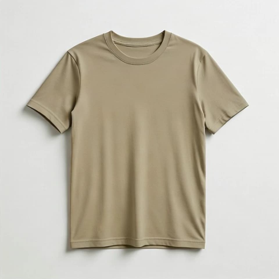 Blank T-shirt in real material